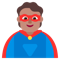 Superhero- Medium Skin Tone emoji on Microsoft